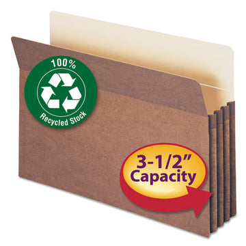Smead® 100% Recycled Top Tab File Pockets, 3.5" Expansion, Letter Size, Redrope, 25-box freeshipping - TVN Wholesale